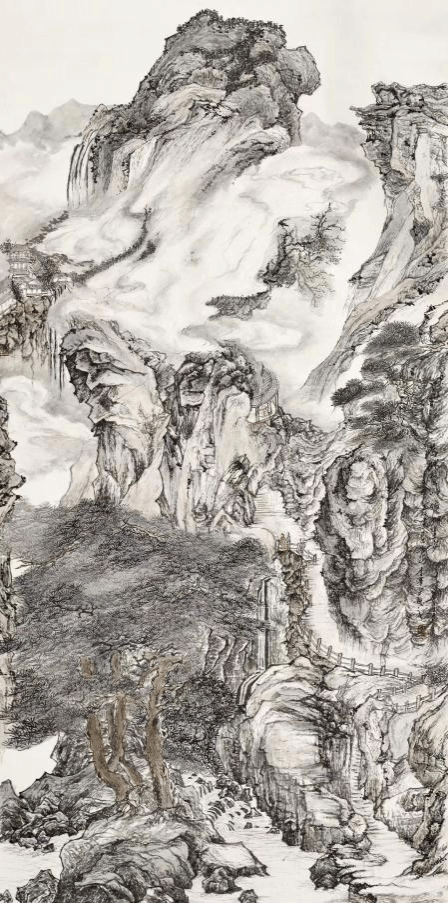 2023级学生李泽宇作品《云间松绕》 2023级学生李泽宇作品《云间松绕》